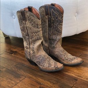 Dan Post Leather Cowboy Boots